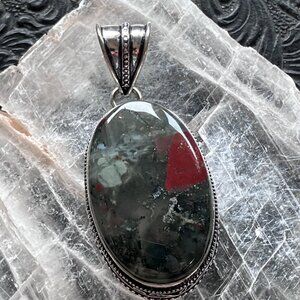 Setonite African Bloodstone Jewelry Pendant Crystal Stone Jewelry